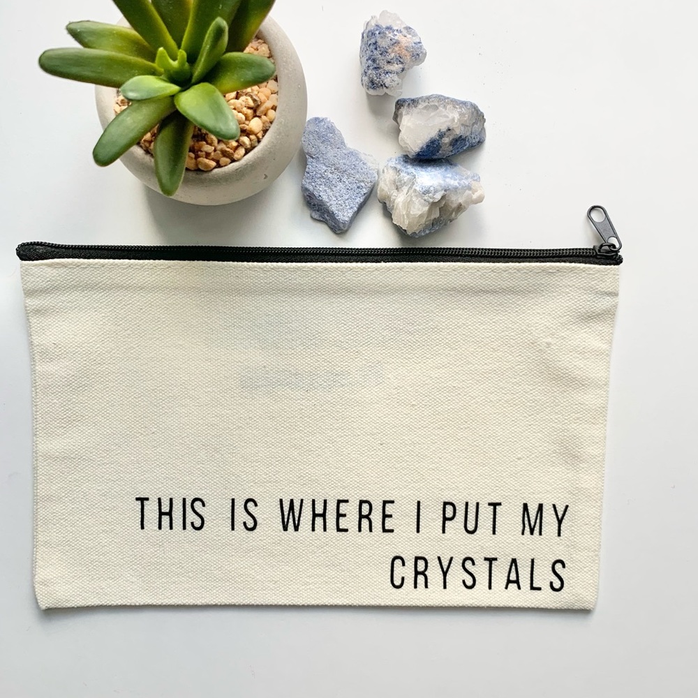 Zipper pouch, rock pouch, purse/ handbag organizer